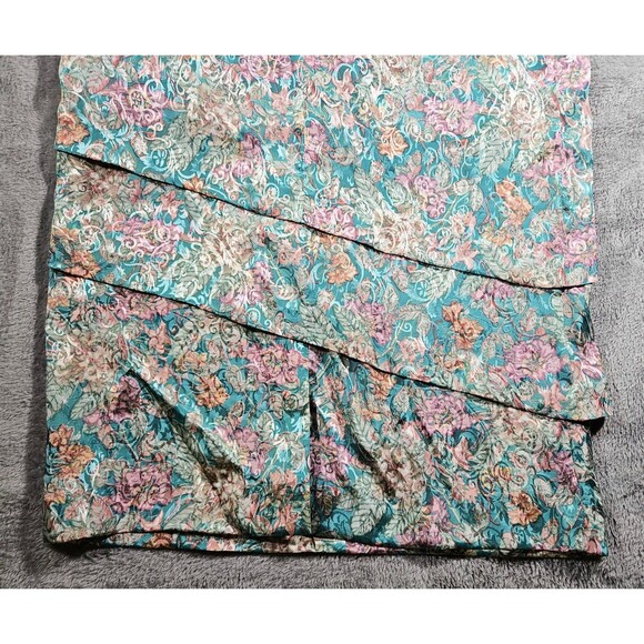 Vintage Schrader Womens Floral Full Length Sleeve Sz 12 - Picture 4 of 8